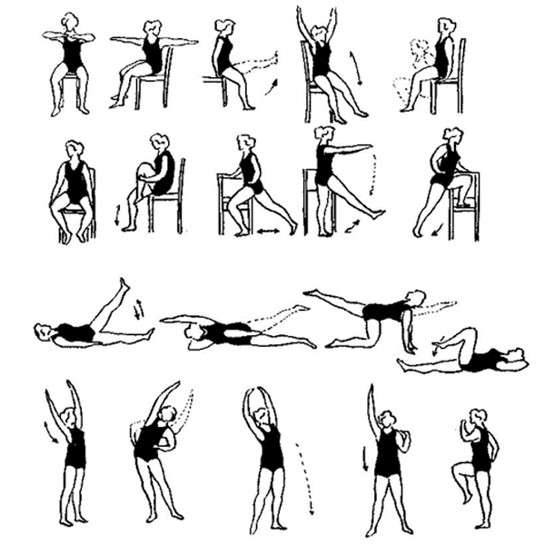 Примерный комплекс лечебной гимнастики при язвенной болезни желудка и двенадцатиперстной кишки и гастритах
