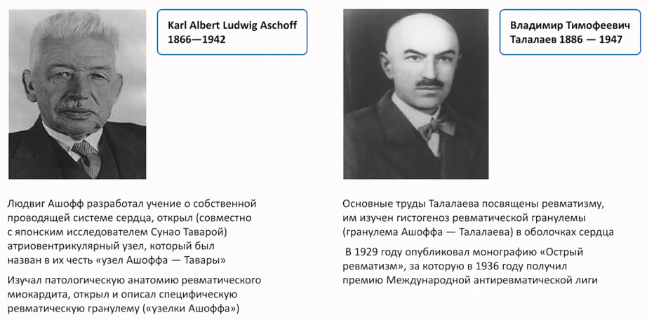 Людвиг Ашофф и Владимир Тимофеевич Талалаев