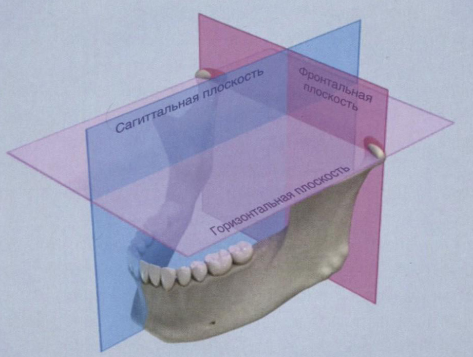  Плоскости движения нижней челюсти: фронтальная, сагиттальная, горизонтальная