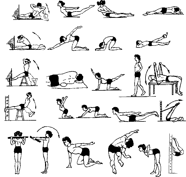 Примерный комплекс лечебной гимнастики при нарушении осанки