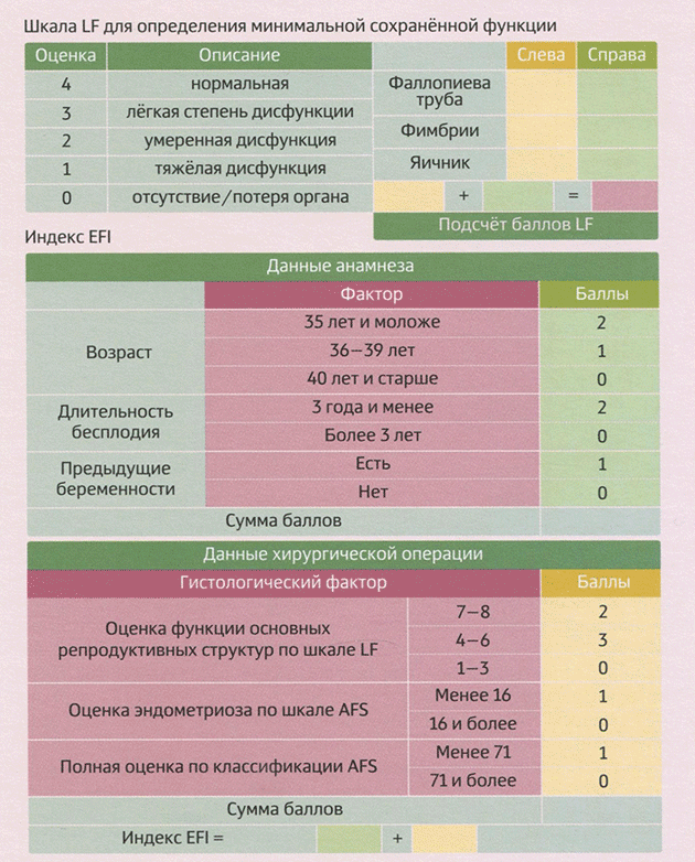 Шкала LF для определения минимальной сохранённой функции Шкала LF для определения минимальной сохранённой функции