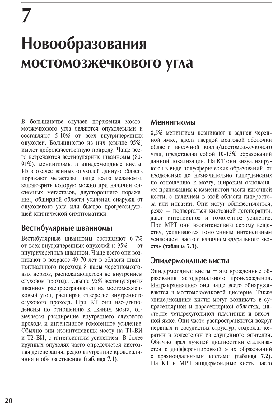 Пример страницы из книги "Дифференциальный диагноз при КТ и МРТ"