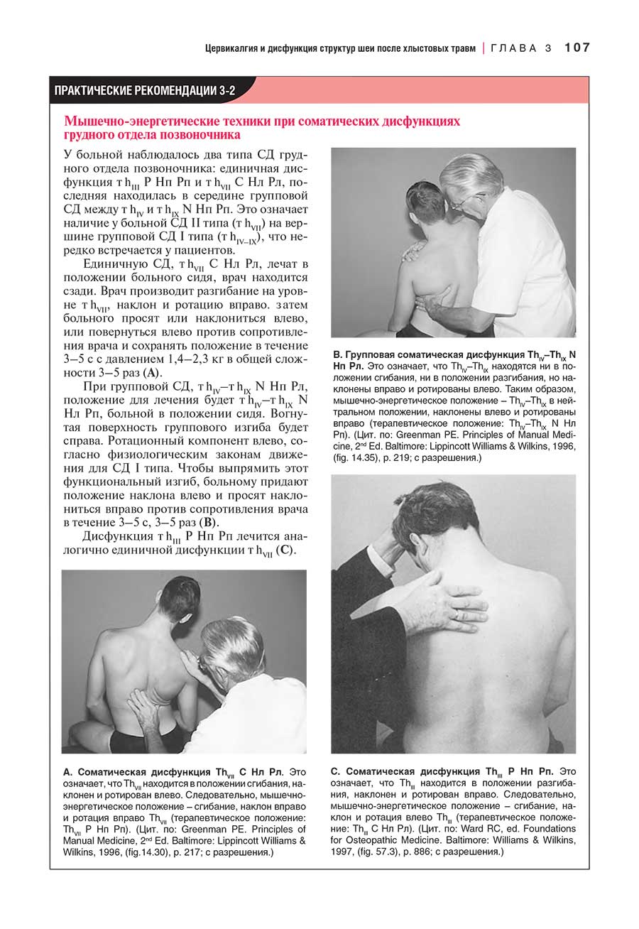 Мышечно-энергетические техники при соматических дисфункциях грудного отдела позвоночника