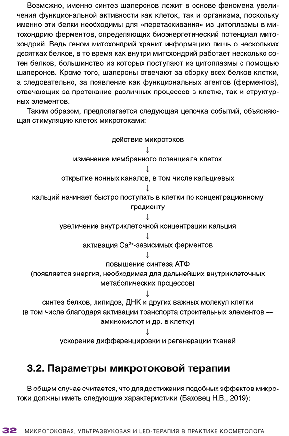 Примеры страниц из книги "Микротоковая, ультразвуковая и LED-терапия в практике косметолога" - Эрнандес Е. И., Раханская Е. М.