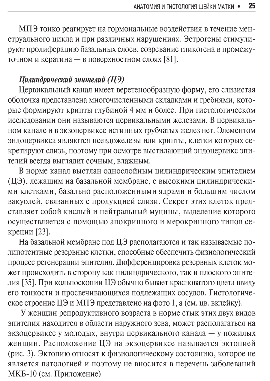 Пример страницы из книги "Практическая кольпоскопия" - Роговская С. И.