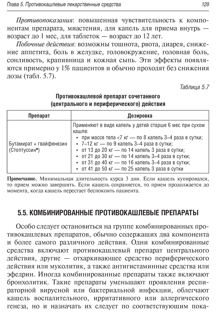 Противокашлевой препарат сочетанного (центрального и периферического) действия