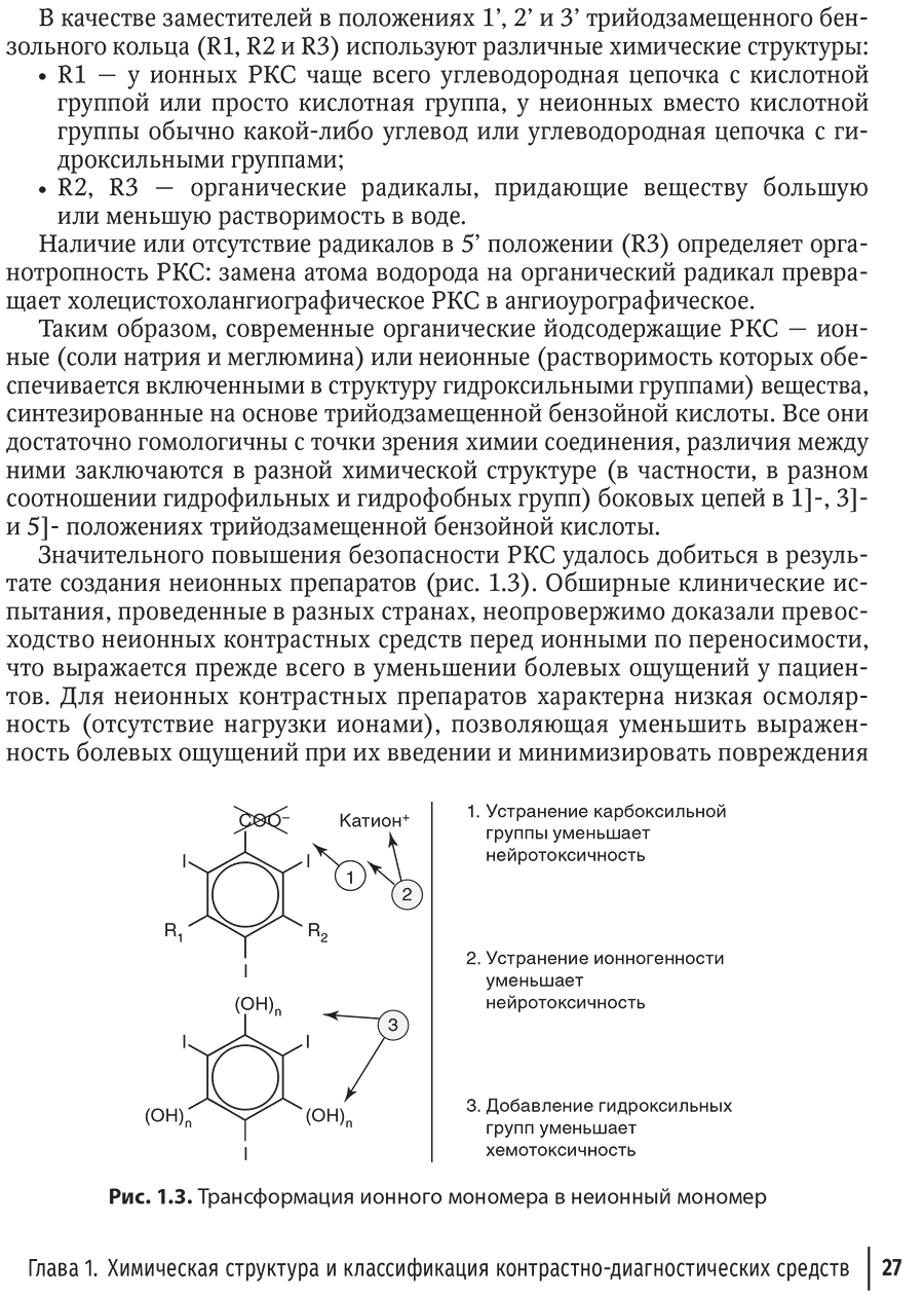 Рис. 1.3. Трансформация ионного мономера в неионный мономер
