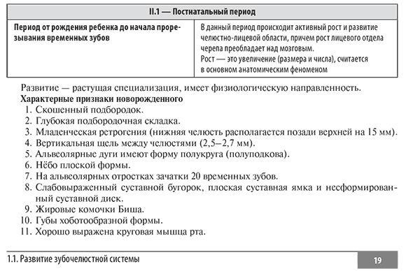 Развитие зубочелюстной системы