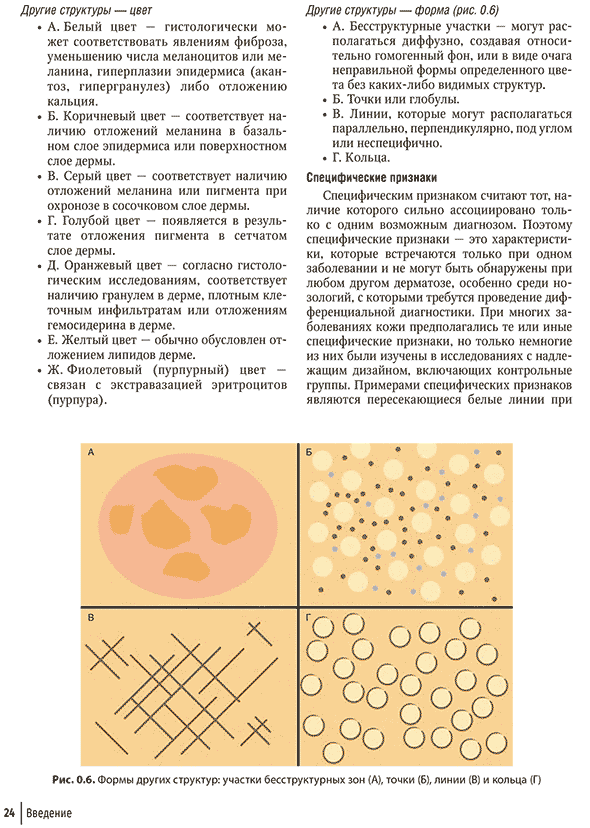 Формы других структур: участки бесструктурных зон