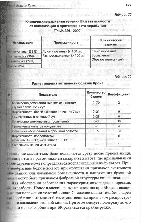 Расчет индекса активности болезни Крона Расчет индекса активности болезни Крона