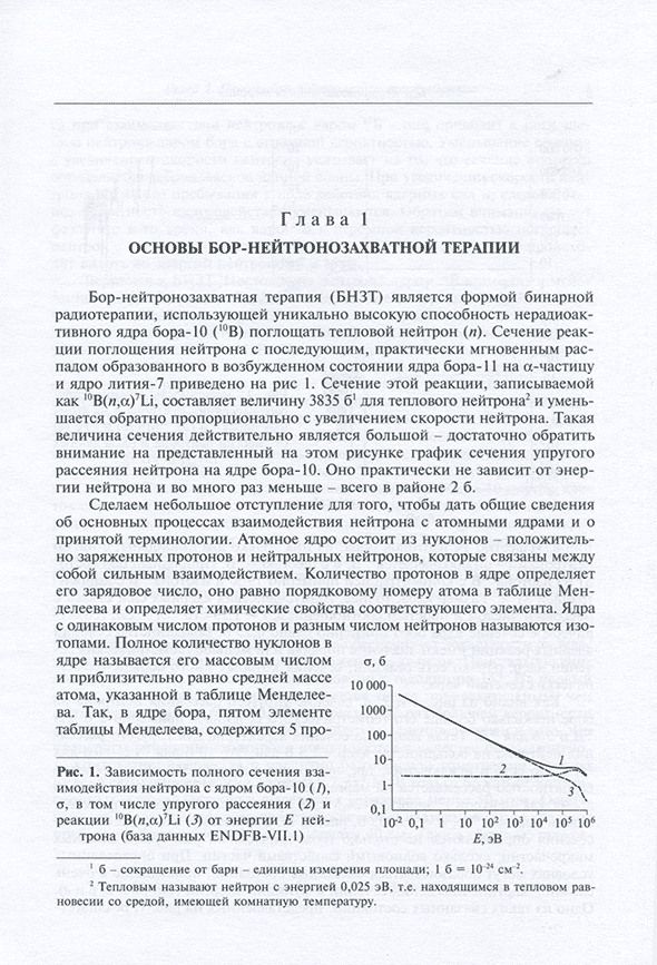 Рис. 1. Зависимость полного сечения взаимодействия нейтрона с ядром бора-10 Рис. 1. Зависимость полного сечения взаимодействия нейтрона с ядром бора-10