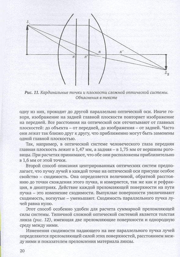 Кардинальные точки и плоскости сложной оптической системы. Объяснения в тексте Кардинальные точки и плоскости сложной оптической системы. Объяснения в тексте
