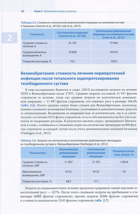 Затраты на септические и асептические ревизионные процедуры Затраты на септические и асептические ревизионные процедуры