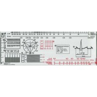 ЭКГ линейка пластиковая прозрачная измерительная для расшифровки электрокардиограммы